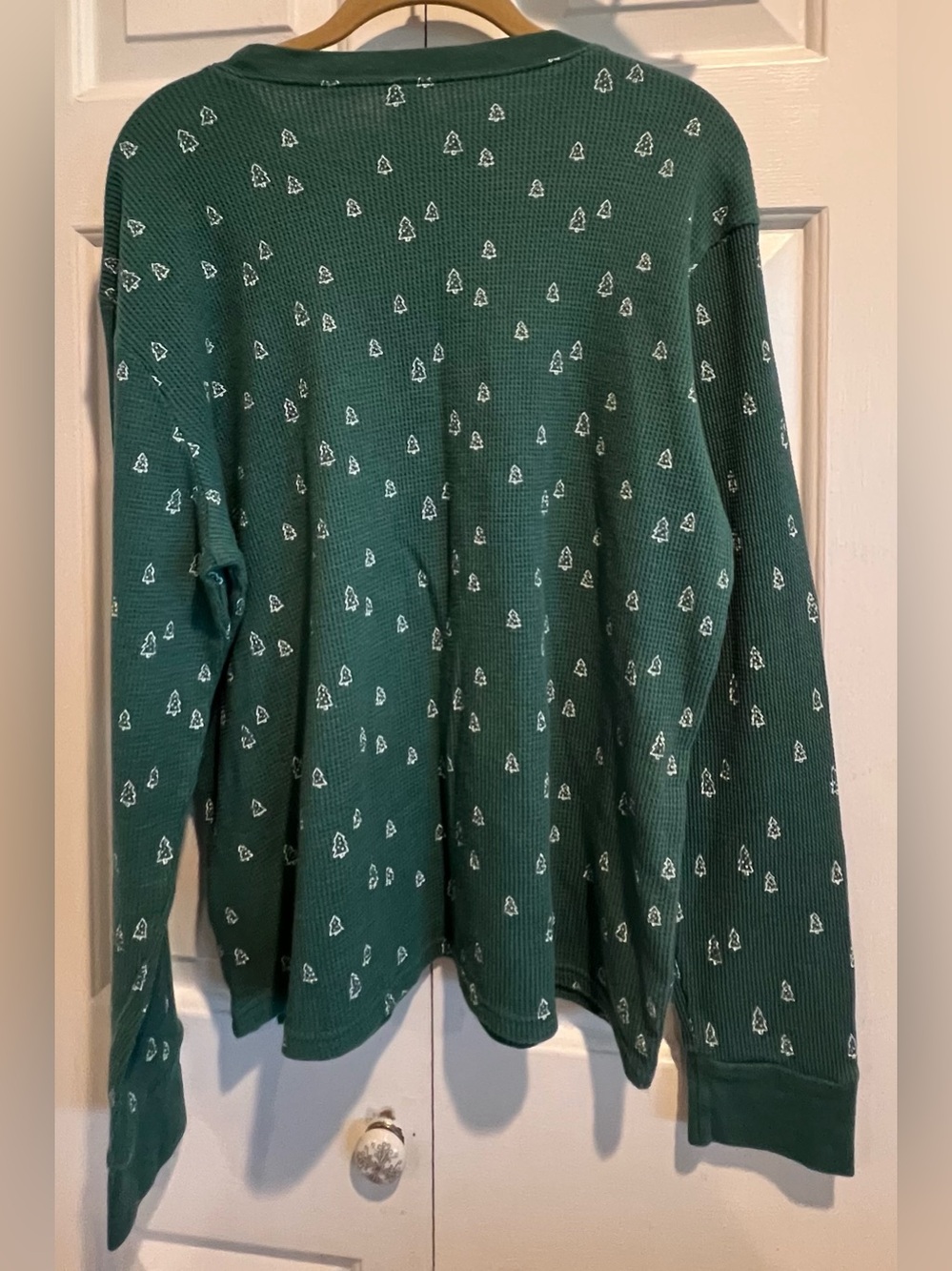 💚🌲Organic Thermal Pajama Set with Tree Print - Picture 6 of 10